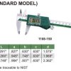 کولیس دیجیتال 15 سانتی صفحه پلاستیکی اینسایز کد 150-1108